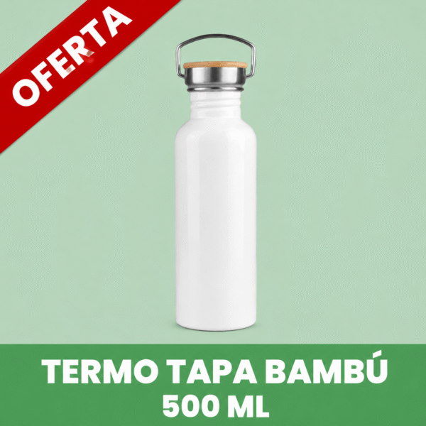 Botella Tapa de Bambú 500 ml