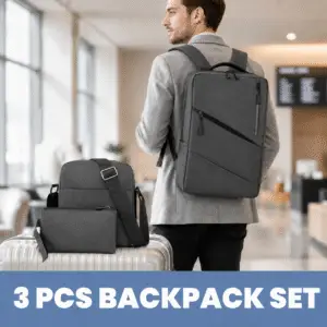 Conjunto de mochila empresarial de 3 piezas.