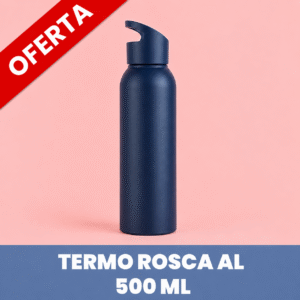 Botella de aluminio tapa rosca 500 ml - Azul