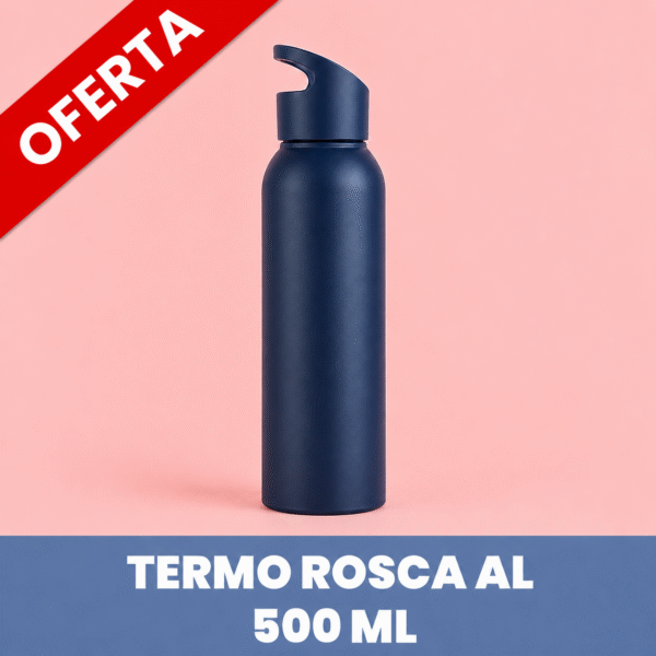 Botella de aluminio tapa rosca 500 ml - Azul