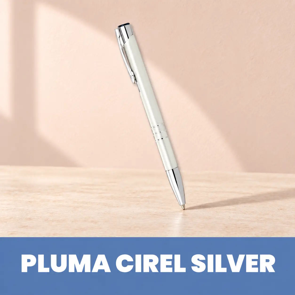 Bolígrafo Clip Metálica - Silver A37