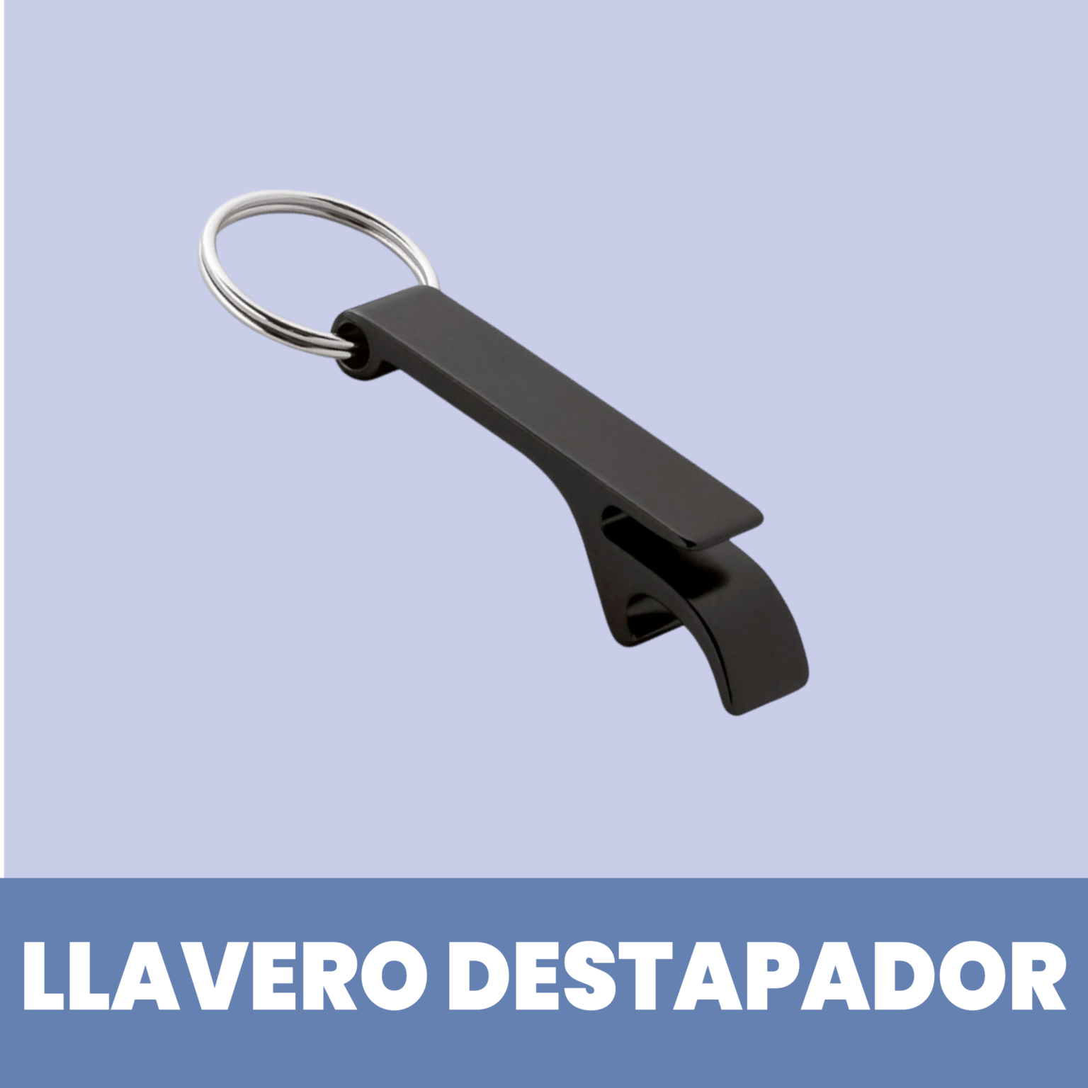 Llavero destapador Negro