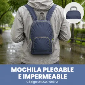 Mochila plegable - Antifluido - Azul