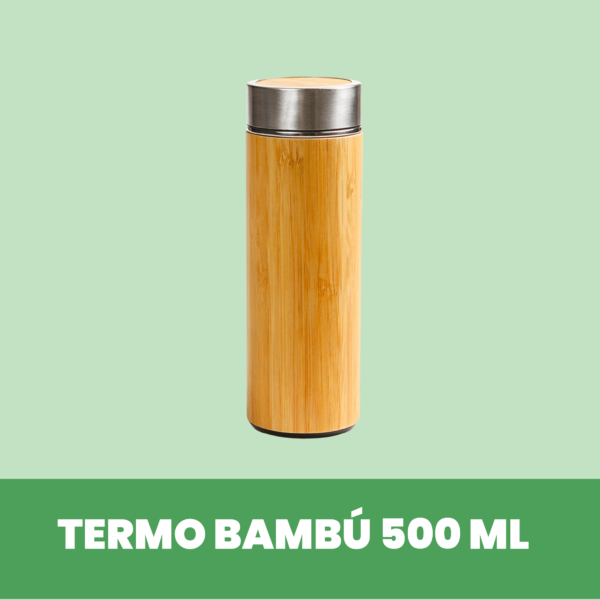 Termo de Bambú y Acero Inoxidable 500 ml