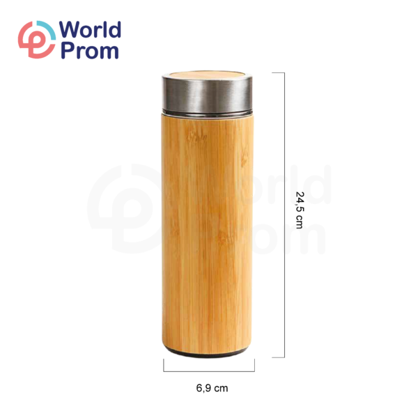 Termo de Bambú y Acero Inoxidable 500 ml - Image 2