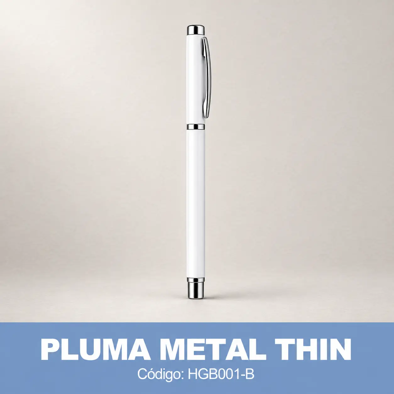 Bolígrafo Metal Thin - Blanco
