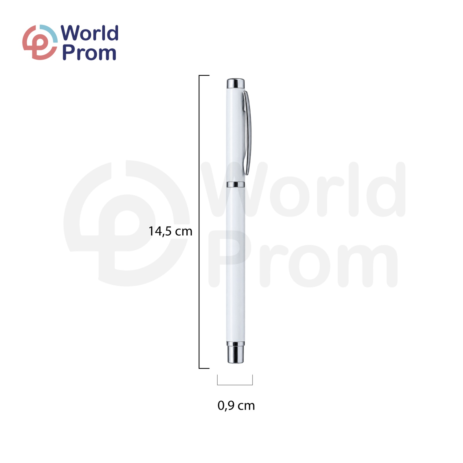 Bolígrafo Metal Thin - Blanco - Image 2