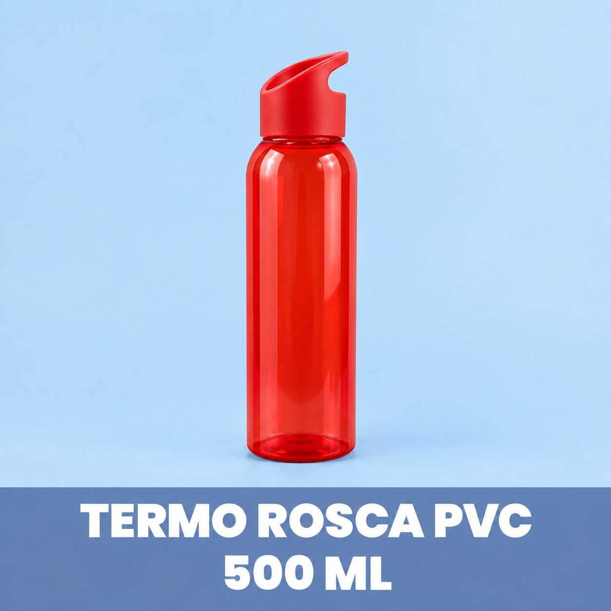 Botella Rosca de plástico Tráslucido de 500ml