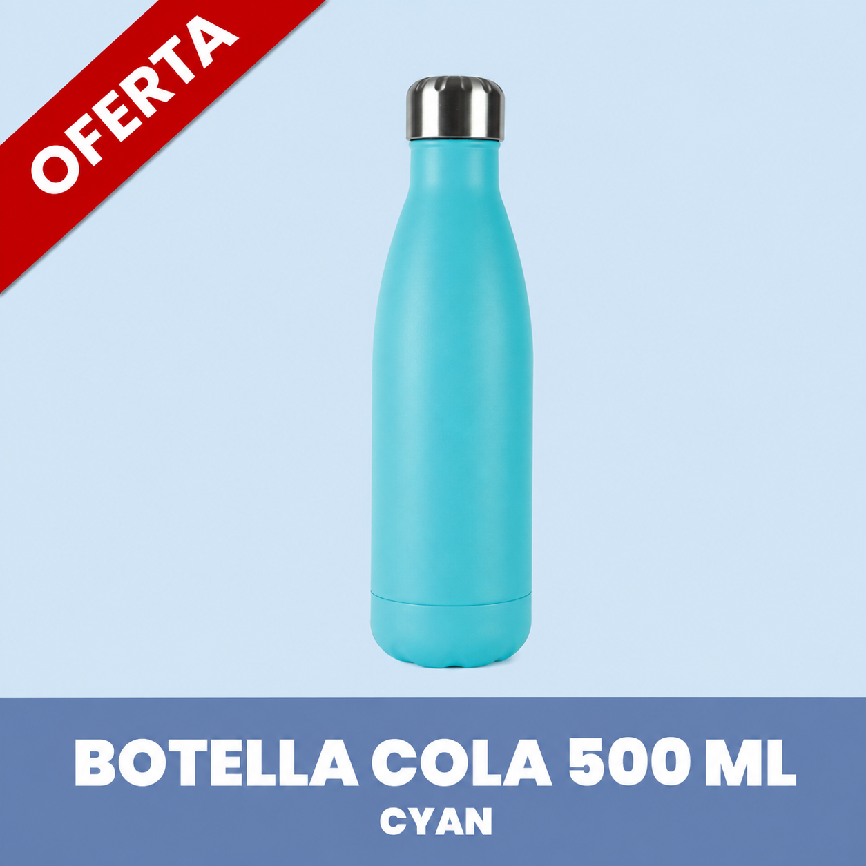 Botella Cola 500 ml Turquesa