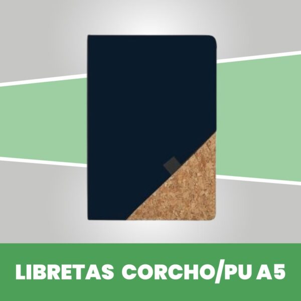 Libreta A5 con corcho 80 hojas Azul