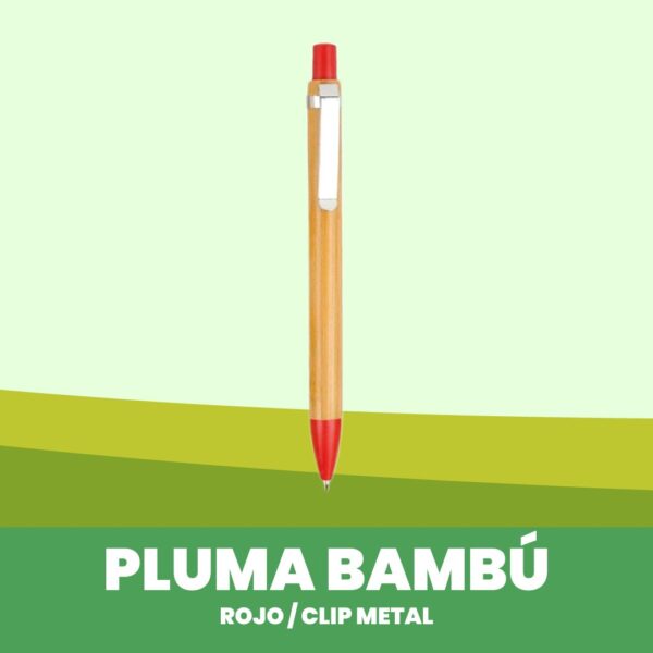 Pluma Bambú Rojo