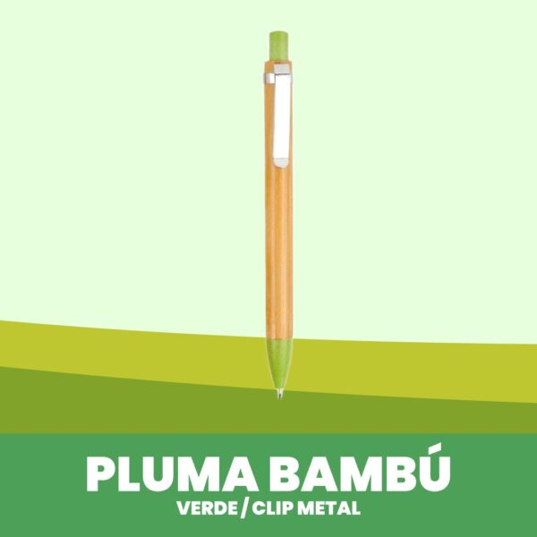 Pluma Bambú Verde