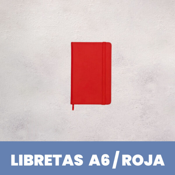 Libreta PU A6 Rojo