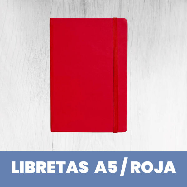 Libreta PU A5 Rojo