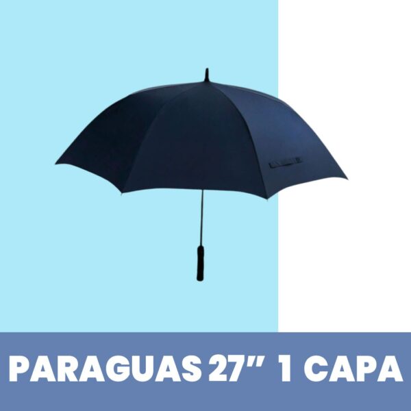 Paraguas Recto Azul de 27 pulgadas