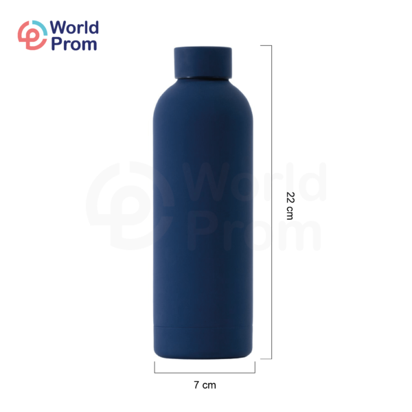 Botella de acero con revestimiento rubber 500 ml Azul - Image 2