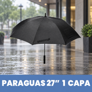 Paraguas 1 capa  27 " -Negro
