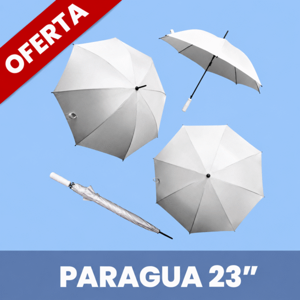 Paraguas 23 " / Mango Eva - Blanco