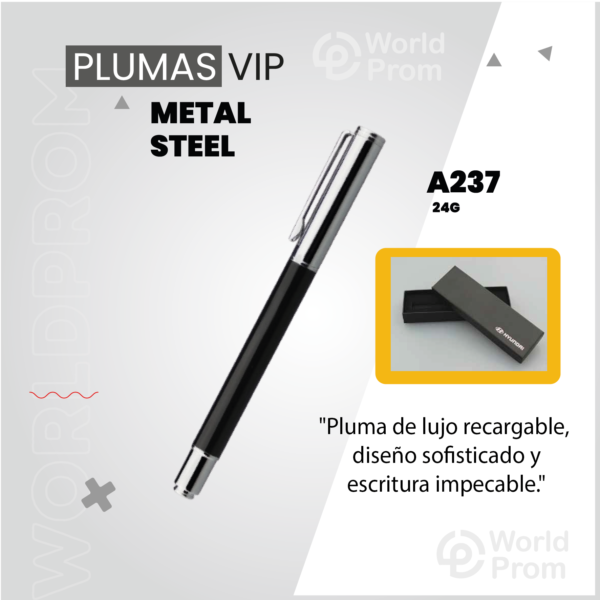 Pluma A237  Tapa de Aluminio Barril Negro - Image 4