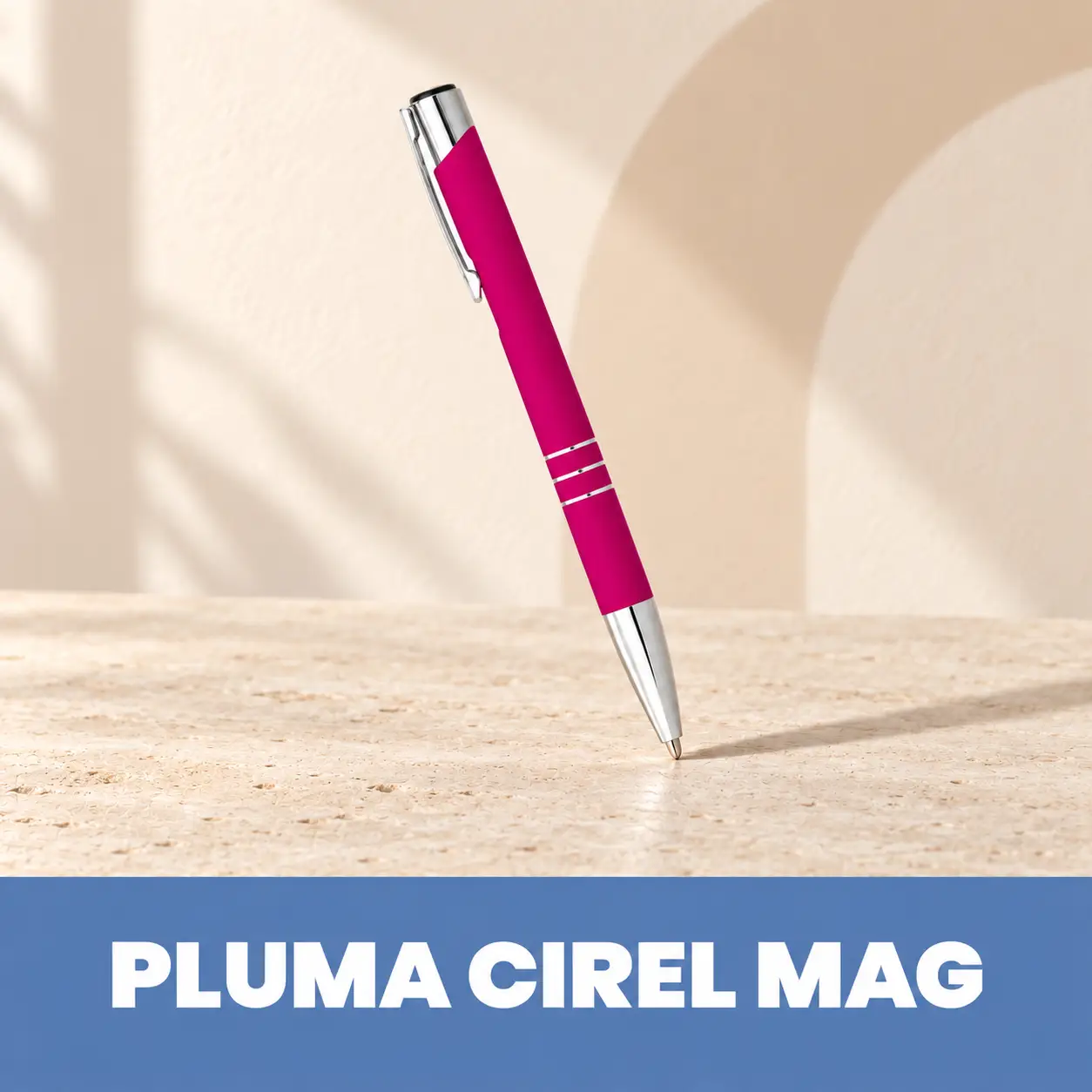 Bolígrafo Clip Metálica - Magenta A37