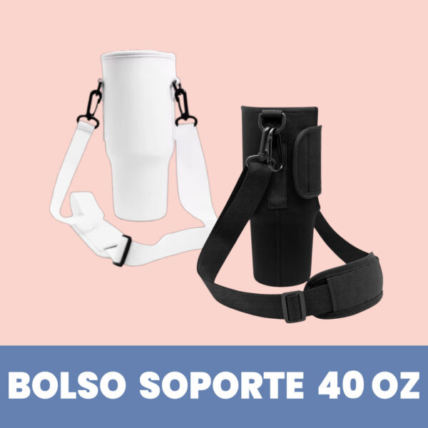 Bolso para botella de 40 Onzas con Correa Negro