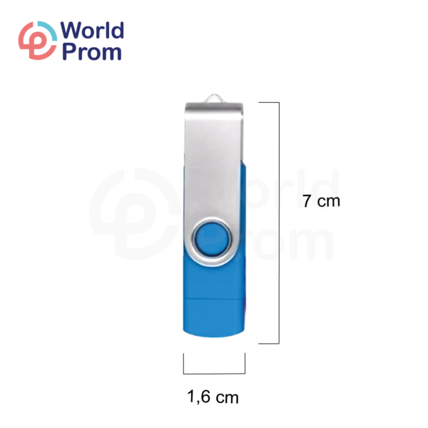 Pendrive Doble Puerto 8 GB Cyan - Image 2