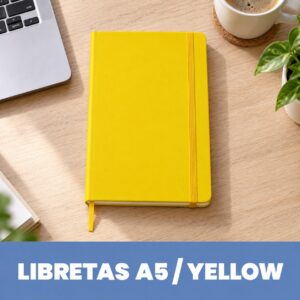 Libreta PU A5 - Amarillo