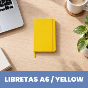 Libreta PU A6 - Amarillo