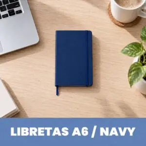 Libreta PU A6 - Azul Oscuro