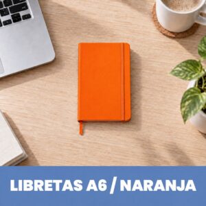 Libreta PU A6 - Naranja