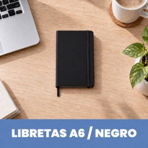 Libreta PU A6 - Negro