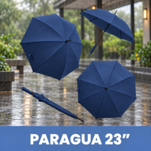 Paraguas 23 " / Mango Eva - Azul Oscuro