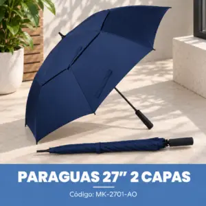 Paraguas  2 Capas 27" - Azul