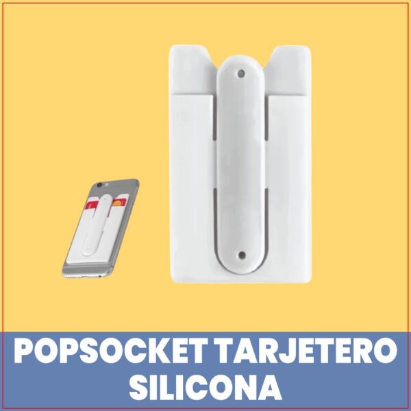 Tarjetero de Silicona para Teléfono con Soporte PopSocket