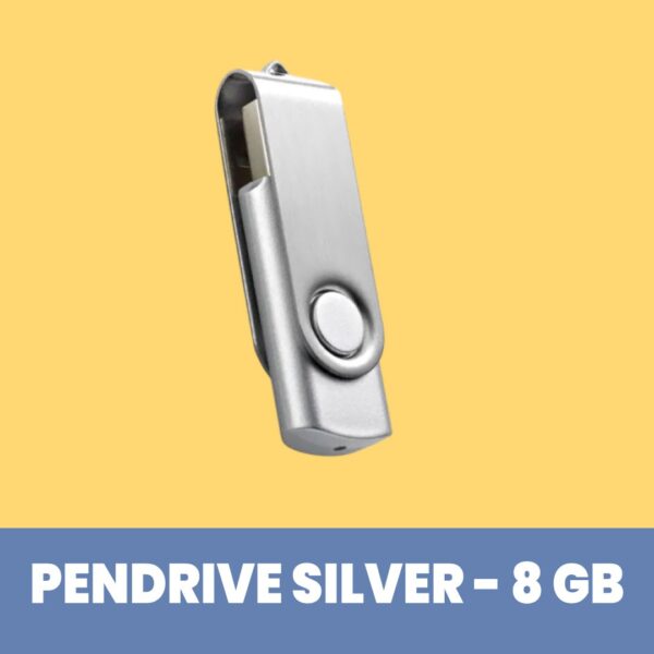 Pendrive plateado de 8 GB