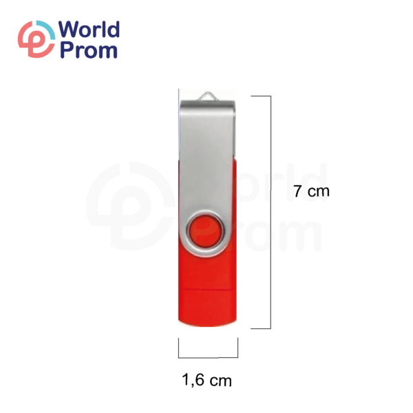 Pendrive Doble Puerto 8 GB Rojo - Image 3
