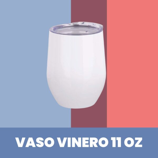 Vaso Vinero de Acero Inoxidable Blanco de 11 oz