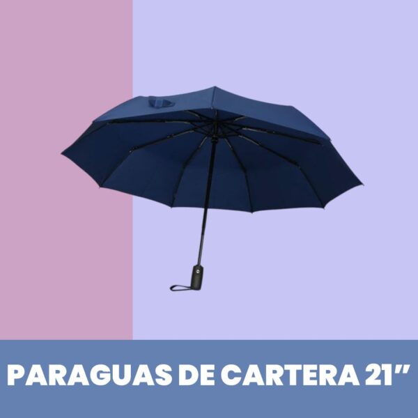 Paragua de cartera automático de 21 pulgadas Azul