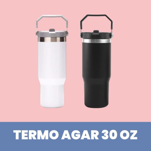 Tumbler 30 oz Acero inoxidable Blanco