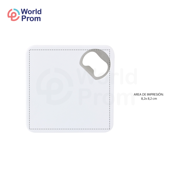 Portavaso destapador Blanco - Image 3