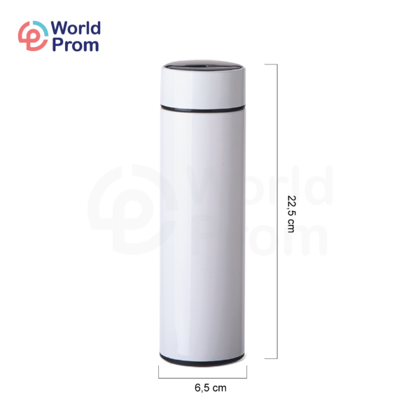 Termo de Acero Inoxidable con Tapa Digital 500 ml Blanco - Image 2