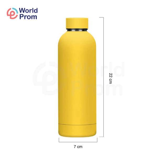 Botella de acero con revestimiento rubber 500 ml Amarillo - Image 2