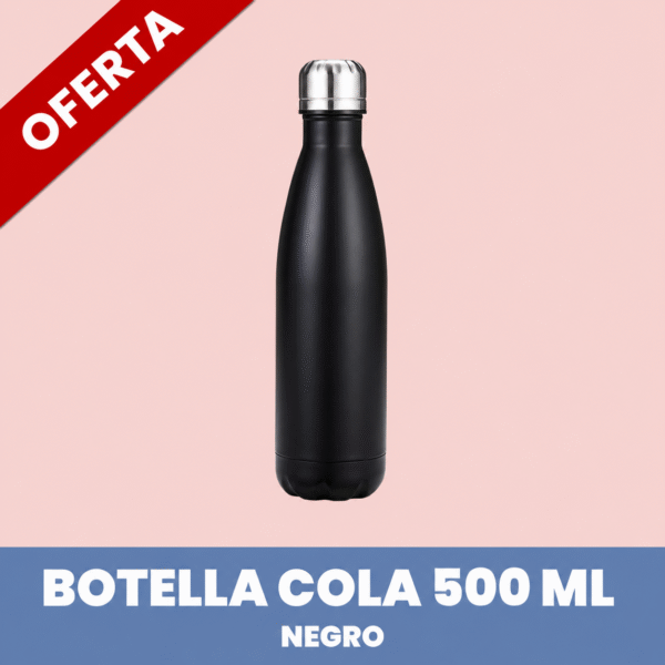 Botella Cola Térmico 500 ml - Negro