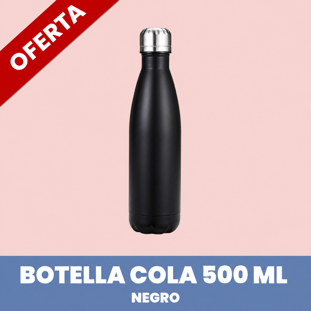 Botella Cola Térmico 500 ml - Negro