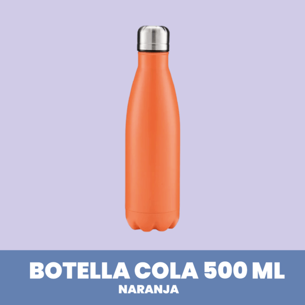 Botella de cola de acero inoxidable de doble pared de 500 ml Naranja