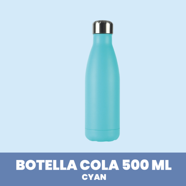 Botella de cola de acero inoxidable de doble pared de 500 ml Turquesa