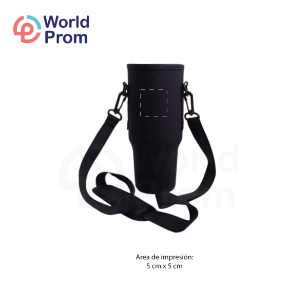 Bolso para botella de 40 Onzas con Correa Negro - Image 3