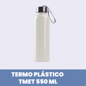 Botella Plástica con Tapa de Aluminio 550ml Blanco