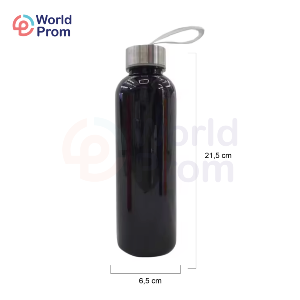 Botella Plástica con Tapa de Aluminio 550ml Negro - Image 2