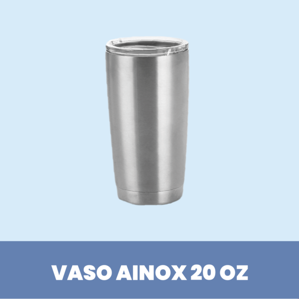 Vaso de acero inoxidable de doble pared de 20 oz Silver